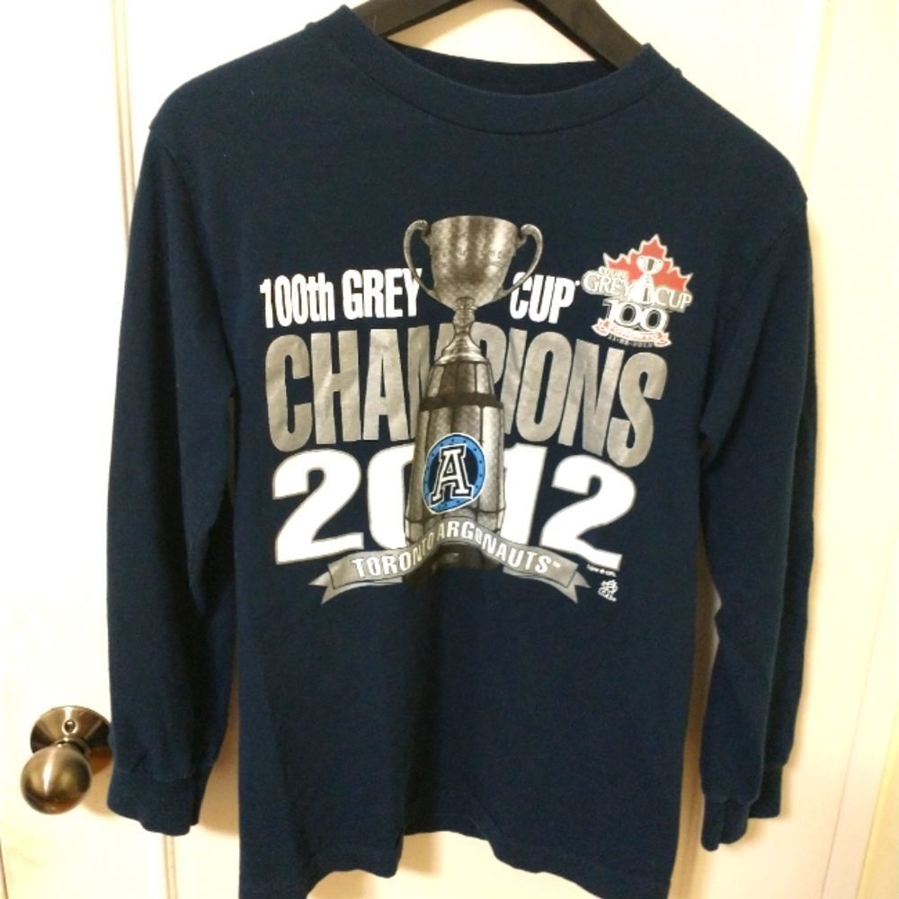 Argos 100th Grey Cup Champion on Waves tag size Small